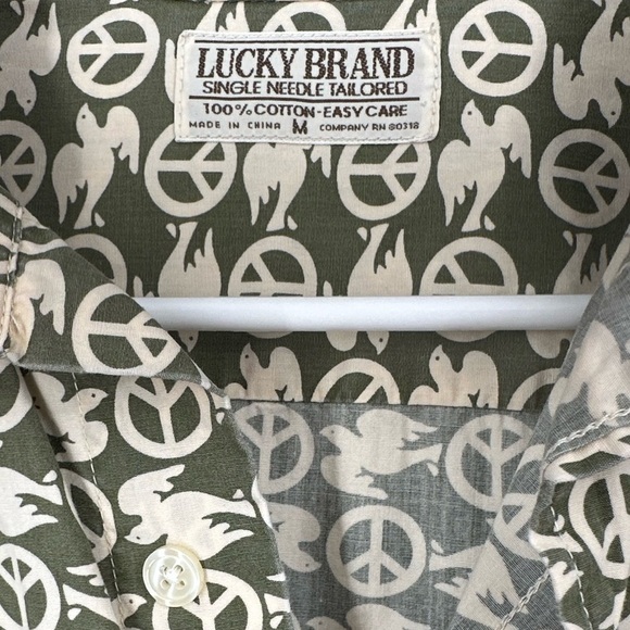 Lucky Brand Easy Care Peace Button Down - Picture 4 of 4